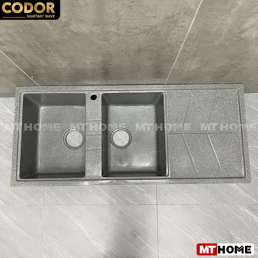 chau-rua-chen-bang-da-2-hoc-xam (3) Chậu Rửa Chén Bằng Đá 2 Hộc Xám