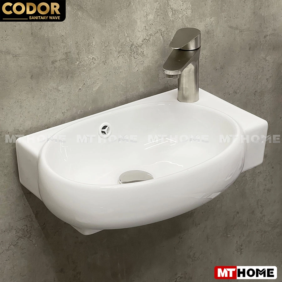 Lavabo Treo Tường Oval Trắng
