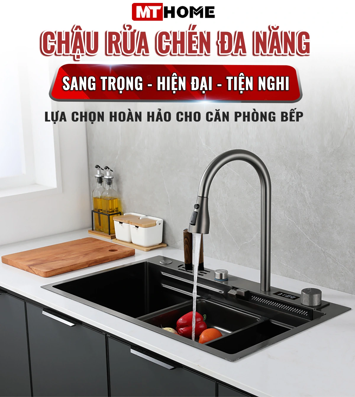 bồn rửa chén nhiệt độ