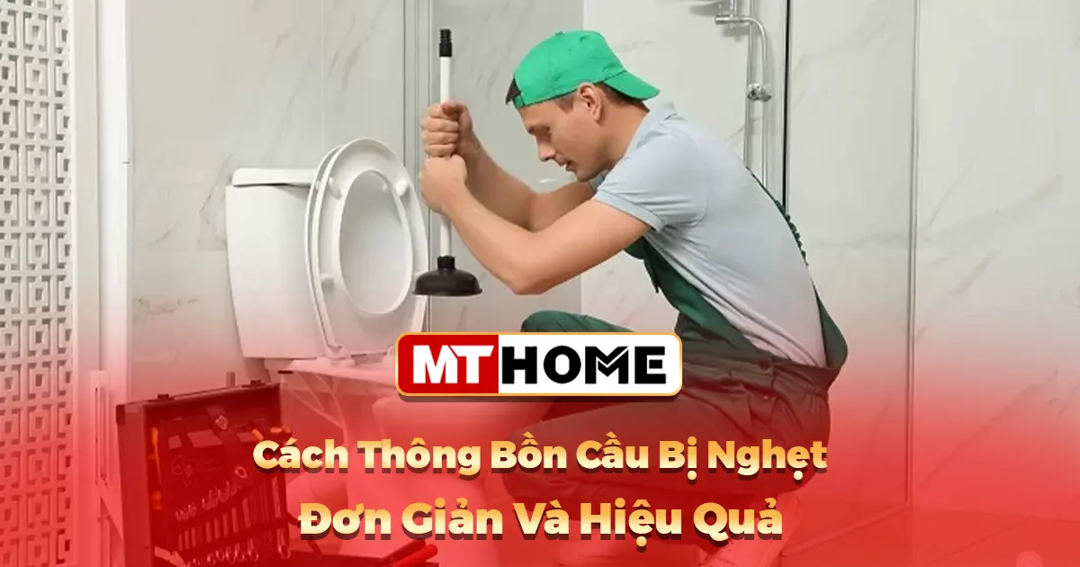bồn cầu bị nghẹt