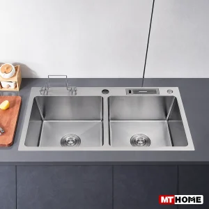 Chậu Rửa Chén Bát 2 Hộc Dắt Dao MTCR-C04IN