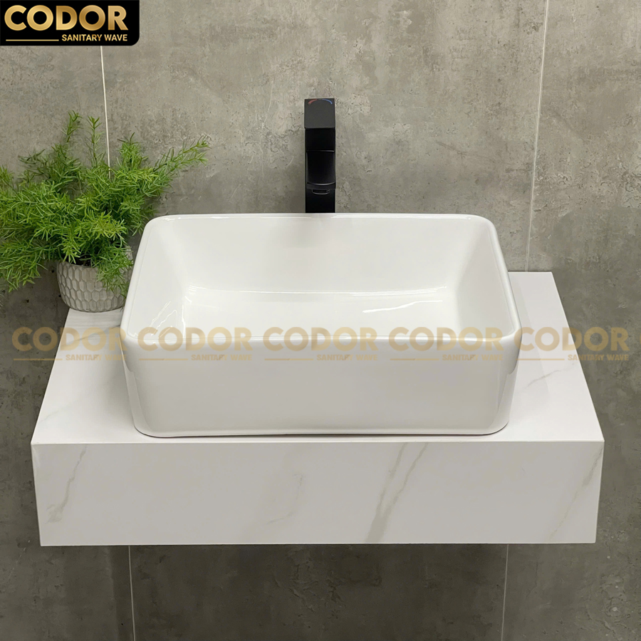 lavabo đặt bàn vuông