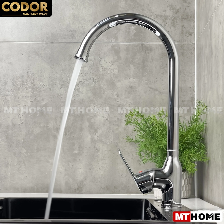 Vòi Rửa Chén Nóng Lạnh Dồng Thau Mạ Crom