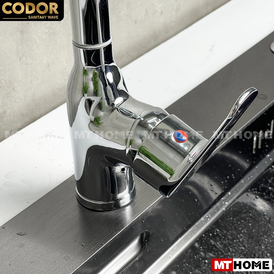 Vòi Rửa Chén Nóng Lạnh Dồng Thau Mạ Crom