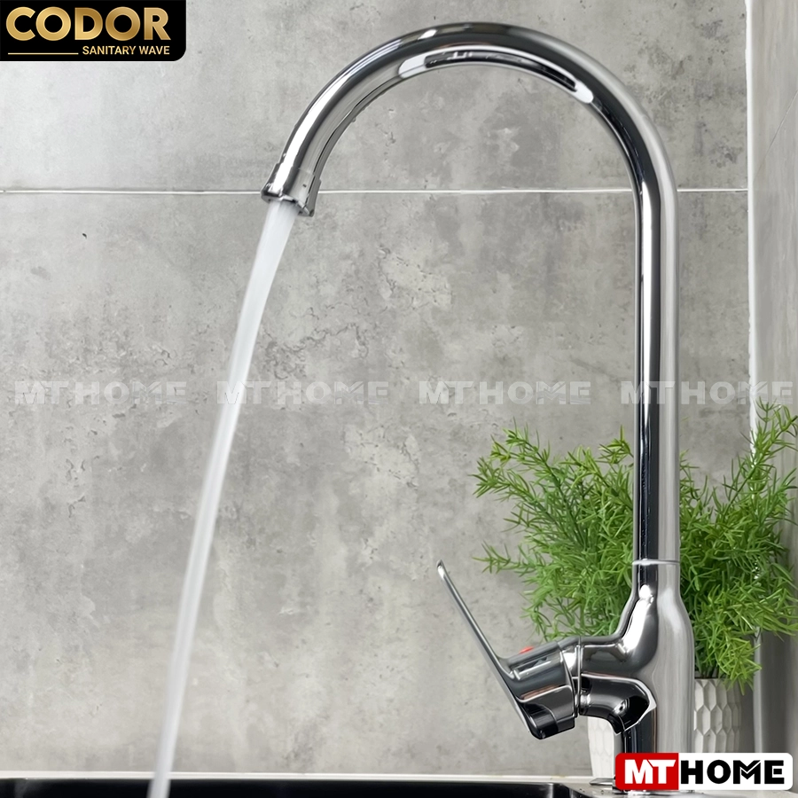 Vòi Rửa Chén Nóng Lạnh Dồng Thau Mạ Crom