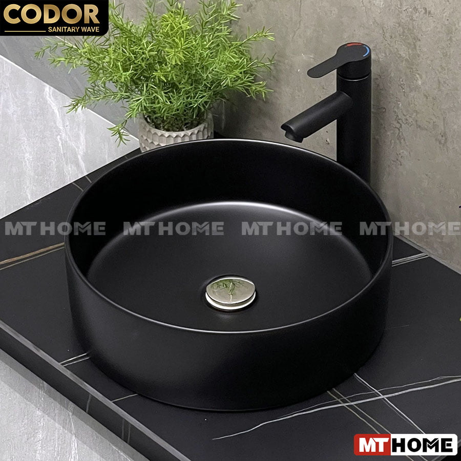 Lavabo Đặt Bàn Tròn Đen