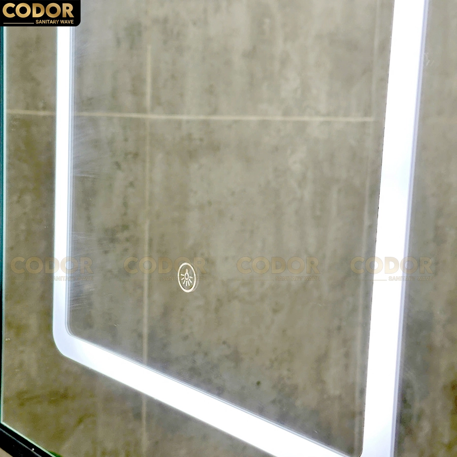Tủ Lavabo Nhựa PVC Màu Xám Gương LED MTTN-7868X