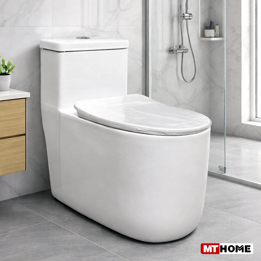 Bồn Cầu 1 Khối Trắng MTBC-121
