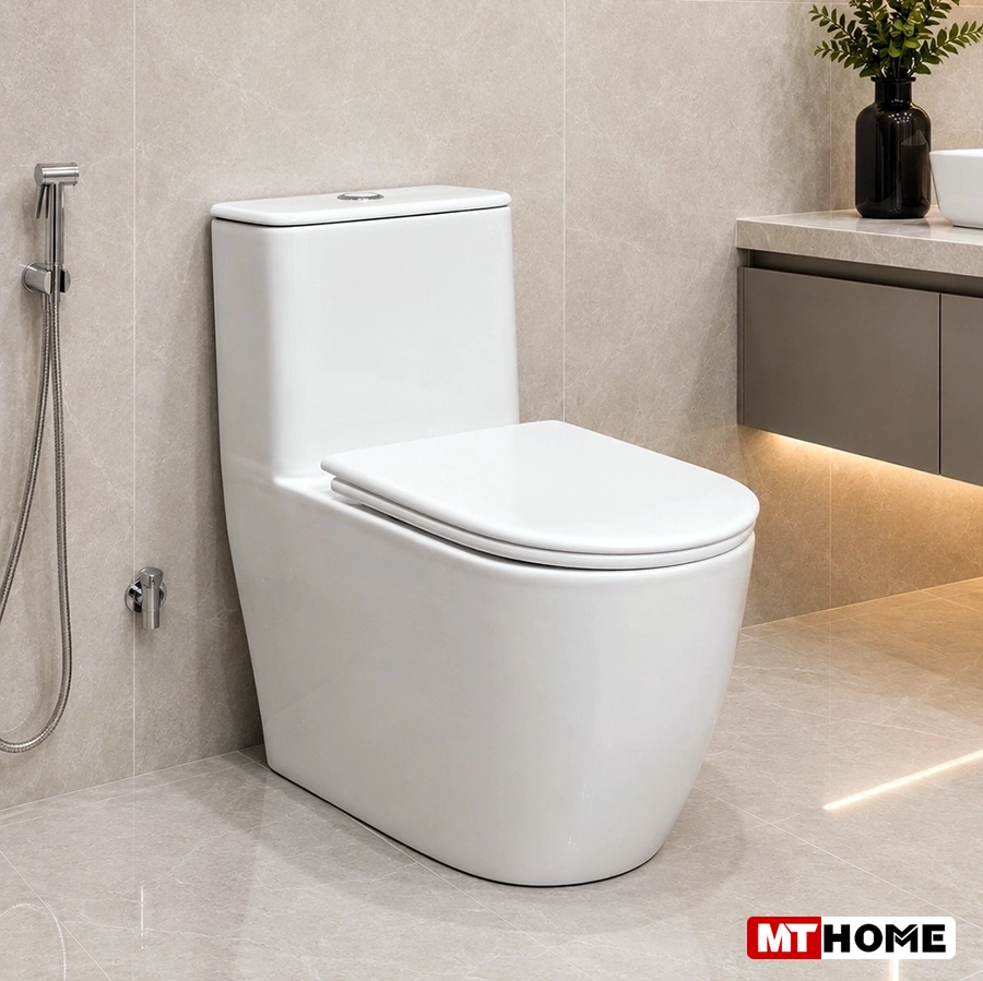 Bồn Cầu 1 Khối Màu Trắng MTBC-09