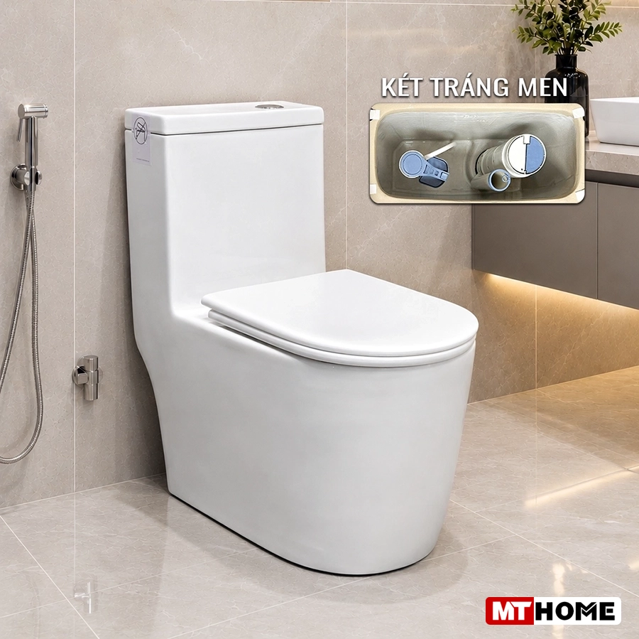 Bồn Cầu 1 Khối Màu Trắng MTBC-15