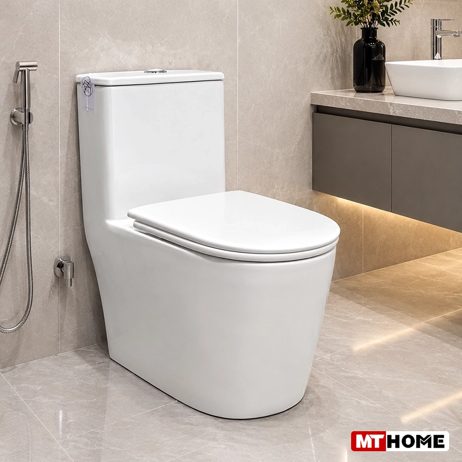 Bồn Cầu 1 Khối Màu Trắng MTBC-45