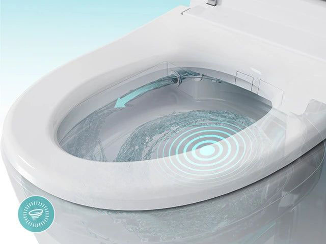 Nút xả cơ dự phòng trên bồn cầu thông minh