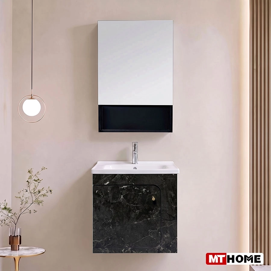 Lavabo Tủ Nhựa PVC Vân Đá Trắng MTTN-7611N