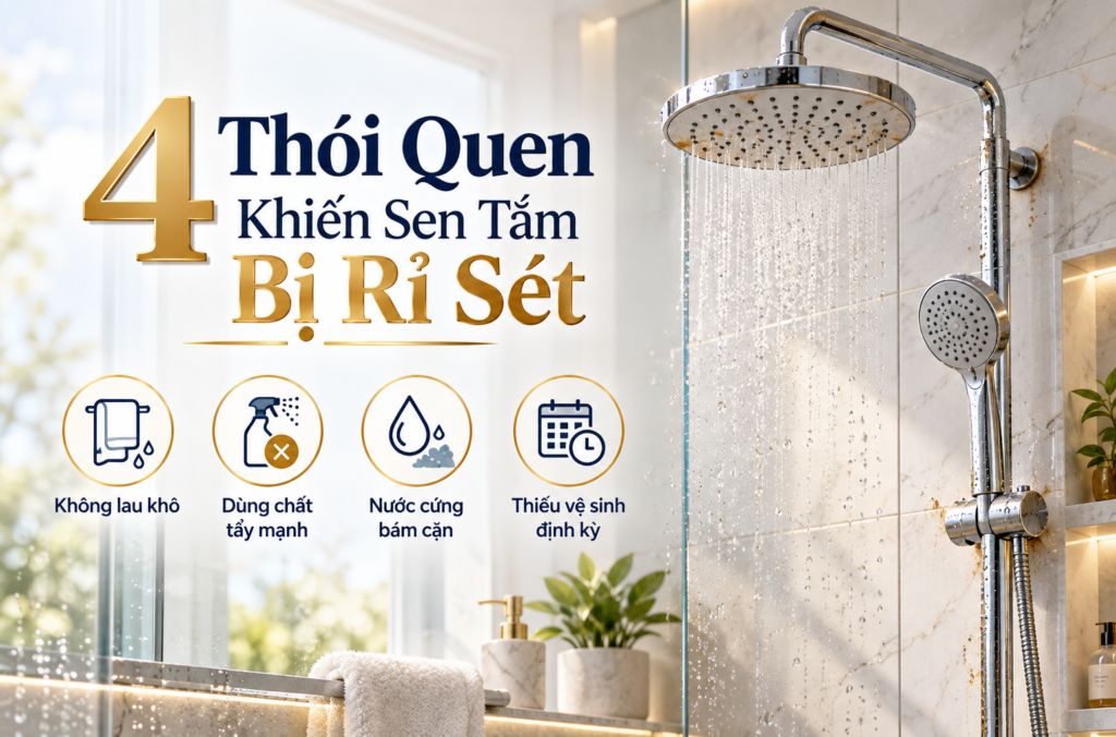 Sen Tắm Bị Rỉ Sét
